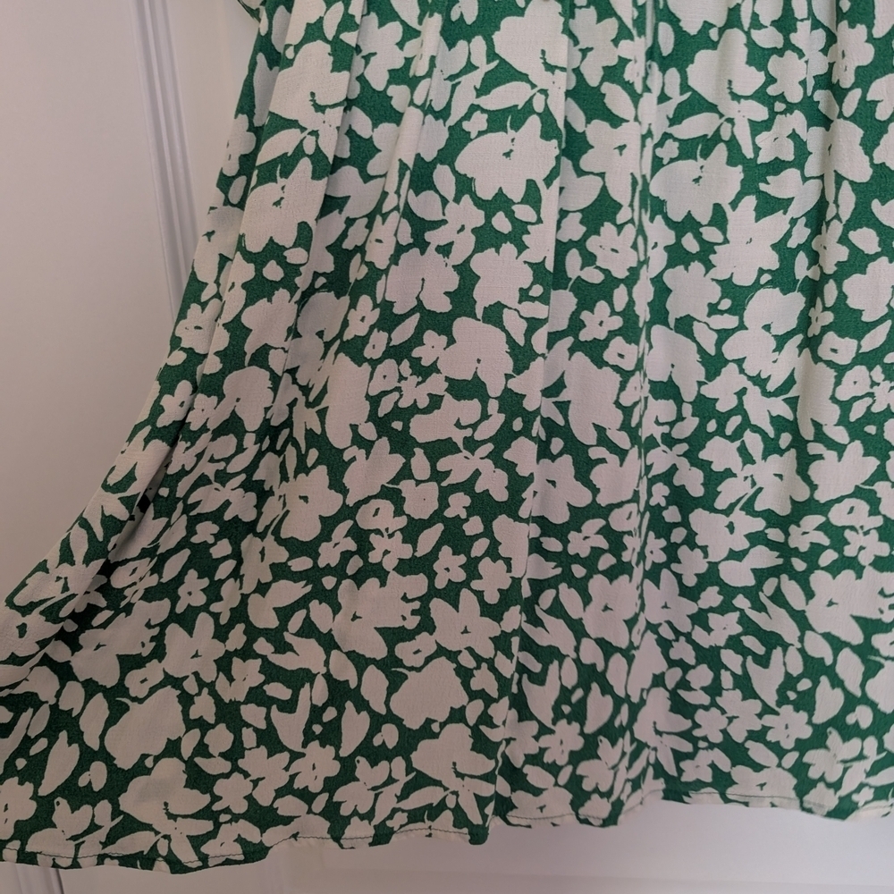 Phase Eight UK 10 Us 6 Floral Green and White Dress - Picture 8 of 10
